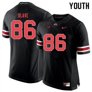 Youth Chris Olave Black Out OSU Buckeyes #86 College Jerseys