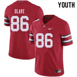Youth Chris Olave Red Ohio State #86 Official Jersey