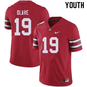 Youth Chris Olave Red Ohio State #19 High School Jersey