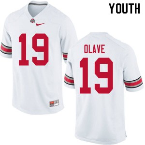 Youth Chris Olave White OSU #19 Stitched Jersey