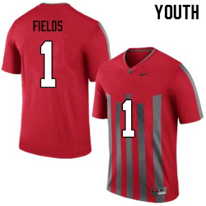 Youth Justin Fields Throwback Ohio State #1 Football Jerseys