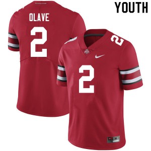 Youth Chris Olave Scarlet Ohio State #2 Stitched Jersey